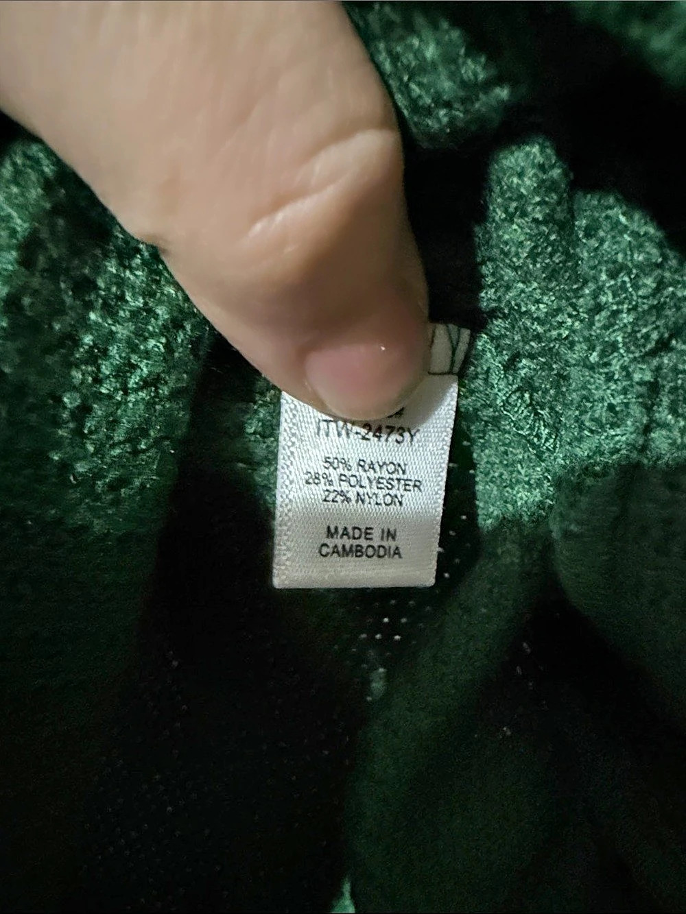 ZENANA Textured Knit Green Large New - Picture 4 of 4